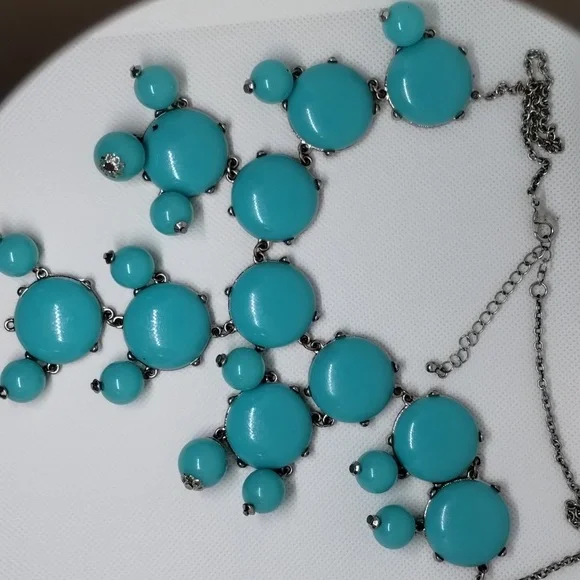 Teal blue accent necklace - Picture 1 of 4